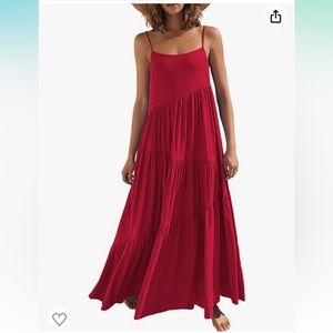 Anrabess Sleeveless Summer Dress Size Medium Color Red